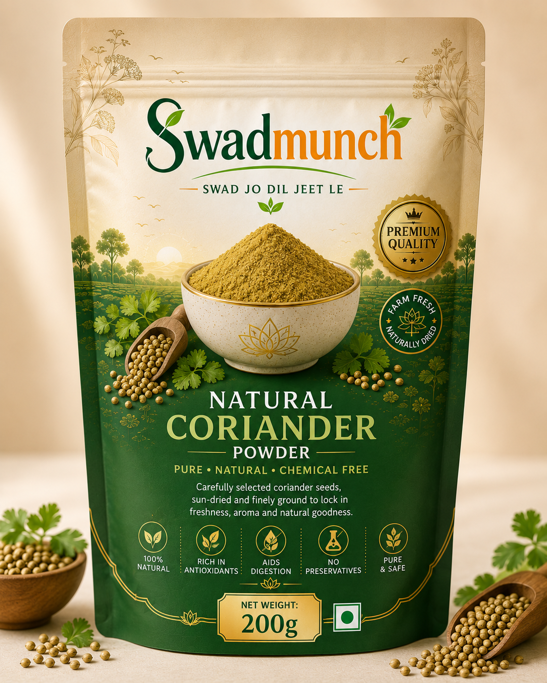 Pure Coriander, Authentic Flavor