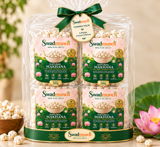 Swadmunch Natural Makhana – Pack of 4 (200g Each)